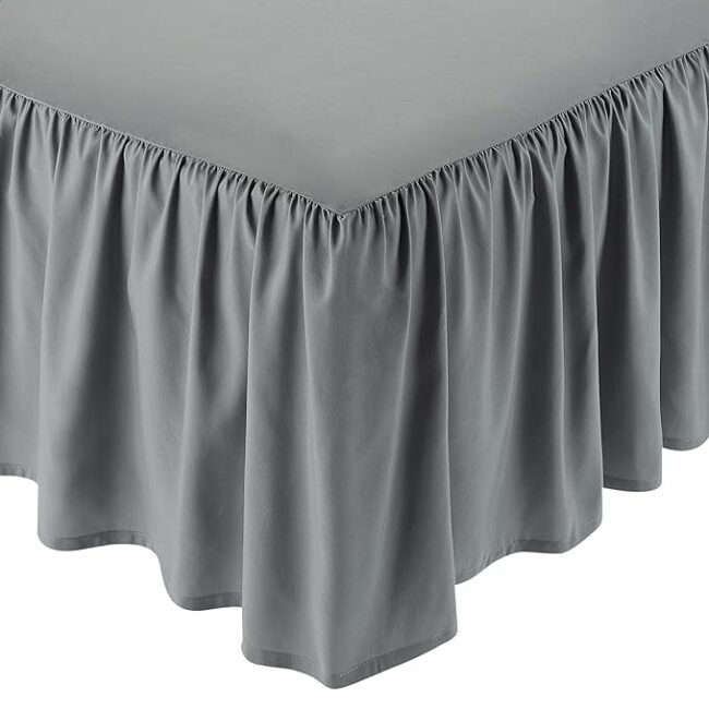 Amazon Basics Lightweight Ruffled Bed Skirt, Classic Style