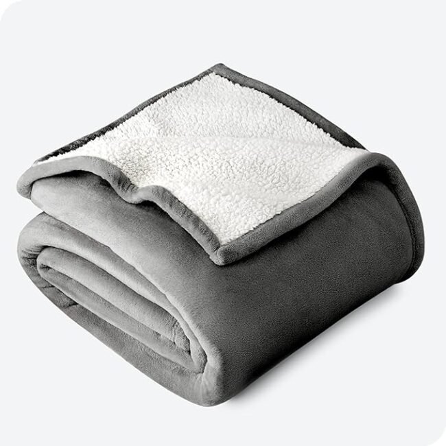 Bare Home Sherpa Fleece Blanket - King Blanket