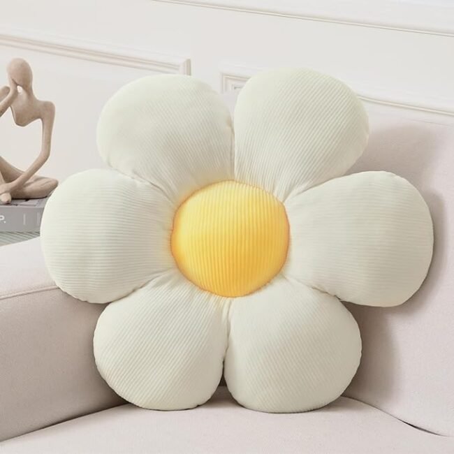 Flower Pillow, Flower Shaped Throw Pillow Cushion Seating six Petal