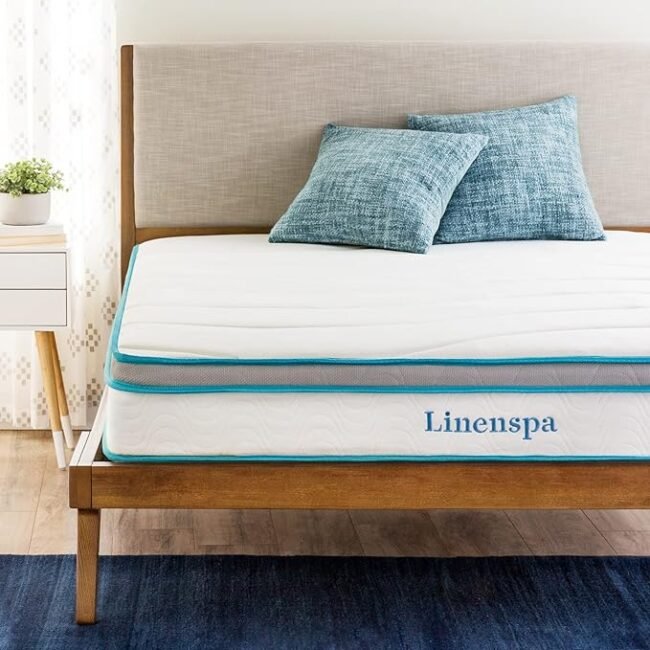 Linenspa 8 Inch Memory Foam and Spring Hybrid Mattress