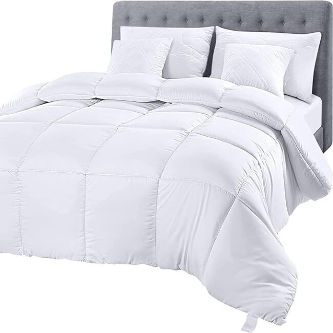 Utopia Bedding Comforter Duvet Insert - Quilted Comforter with Corner Tabs - Box Stitched Down