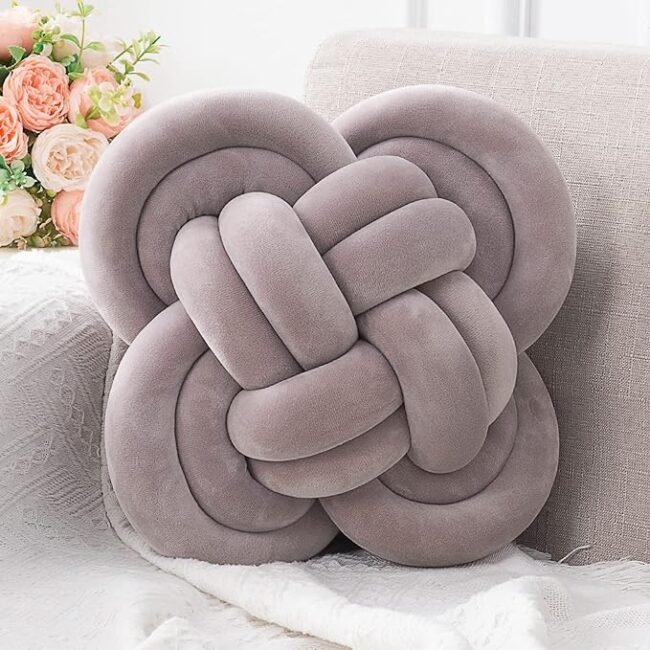 Xiashrk Knot Pillow, Decorative Throw Pillows with Soft Plush for Couch